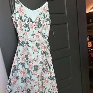 Altar'd State Floral High-Low Wrap Dress
